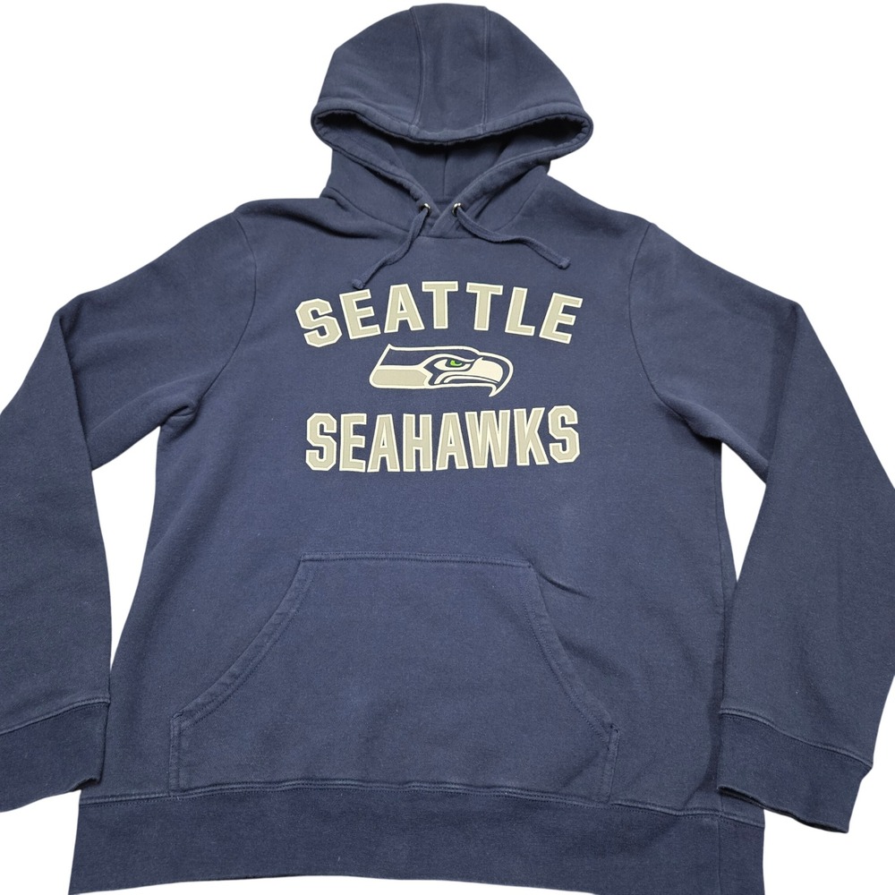 Seattle Seahawks Hoodie L Navy Blue Fanatics Pro Line NFL‎ Sportswear Fangear